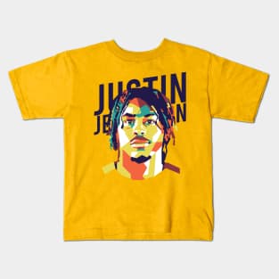 Justin Jefferson on WPAP style Kids T-Shirt